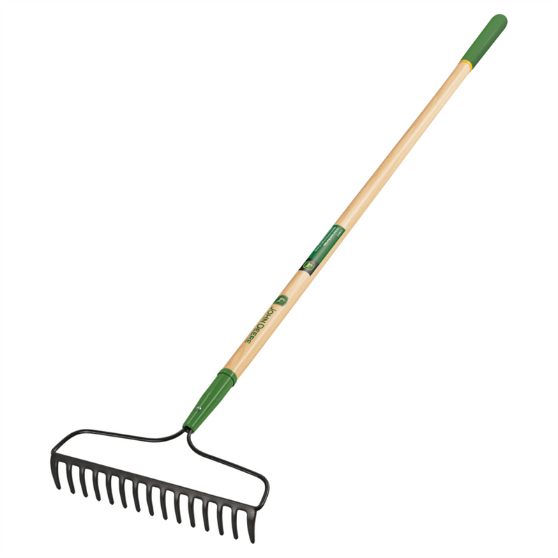 John Deere Garden Rake 15 Tyne Ash Wooden Handle