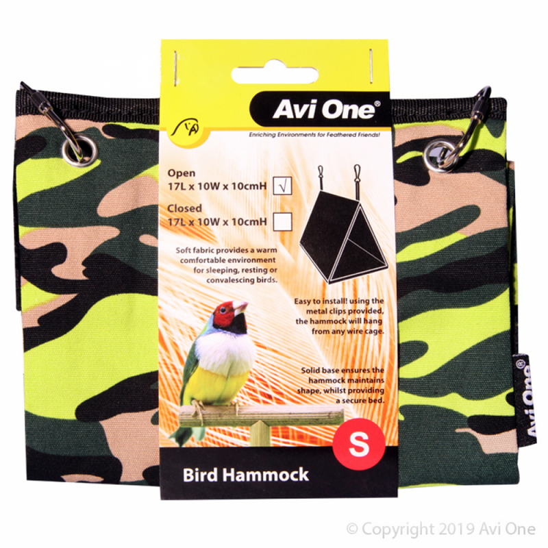 Avi One Hammock with Open End Bird Toy