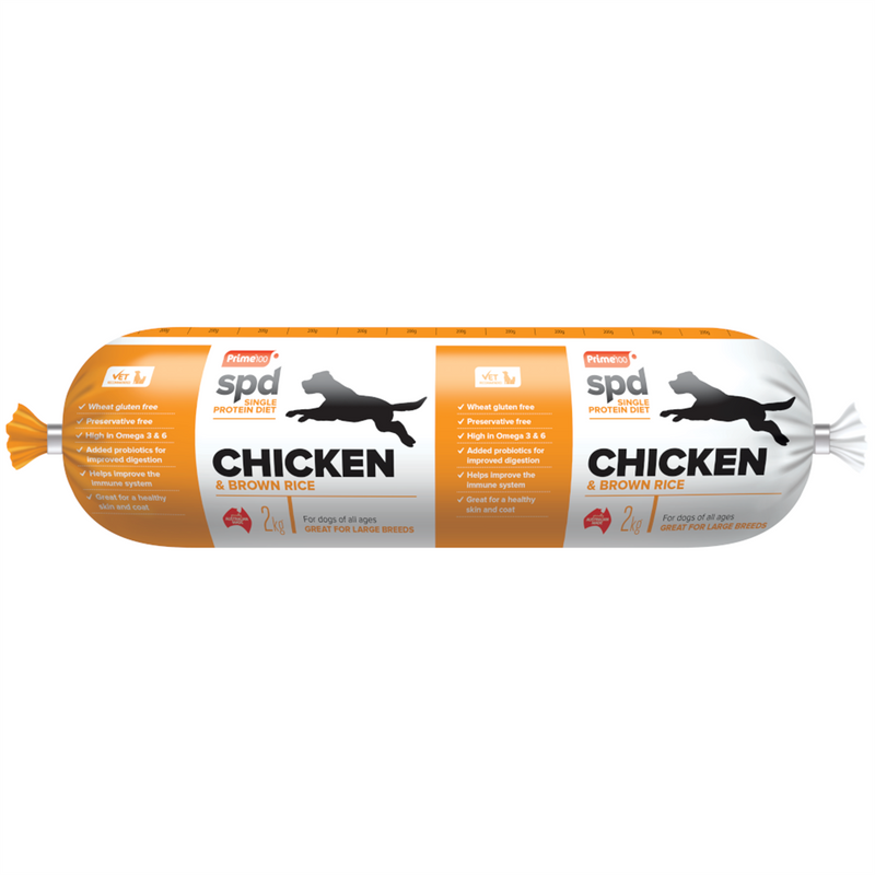 Prime100 Chicken & Brown Rice Roll Dog Food