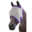 Showmaster Grey Mesh Horse Fly Mask Grey/Purple