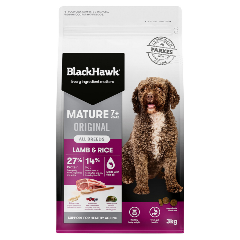 Black Hawk Lamb & Rice Mature 7 Plus Dog Food