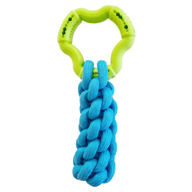 RuffPlay Dental Foam Ring with Rope Dog Toy