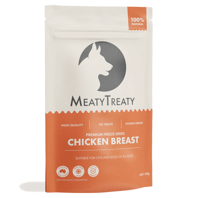 MeatyTreaty Freeze Dried Chicken Breast Dog Treats