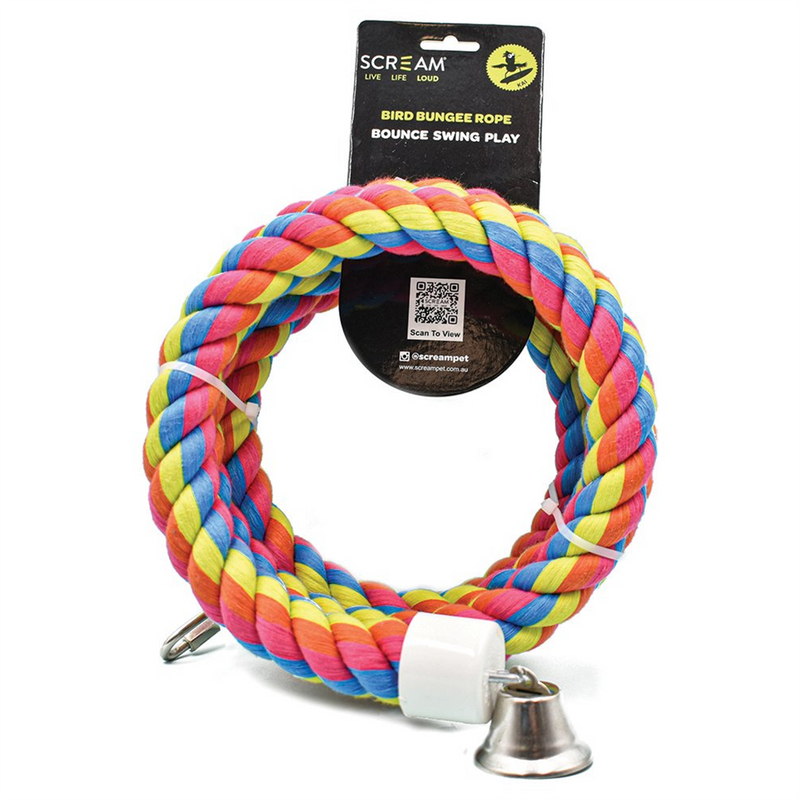 Scream Bungee Rope Bird Toy