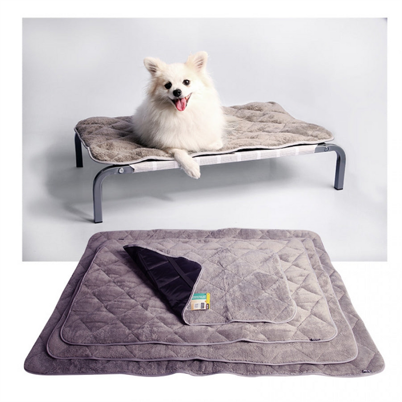 Pet One Quilted Mattress Topper for Dog Bed Grey
