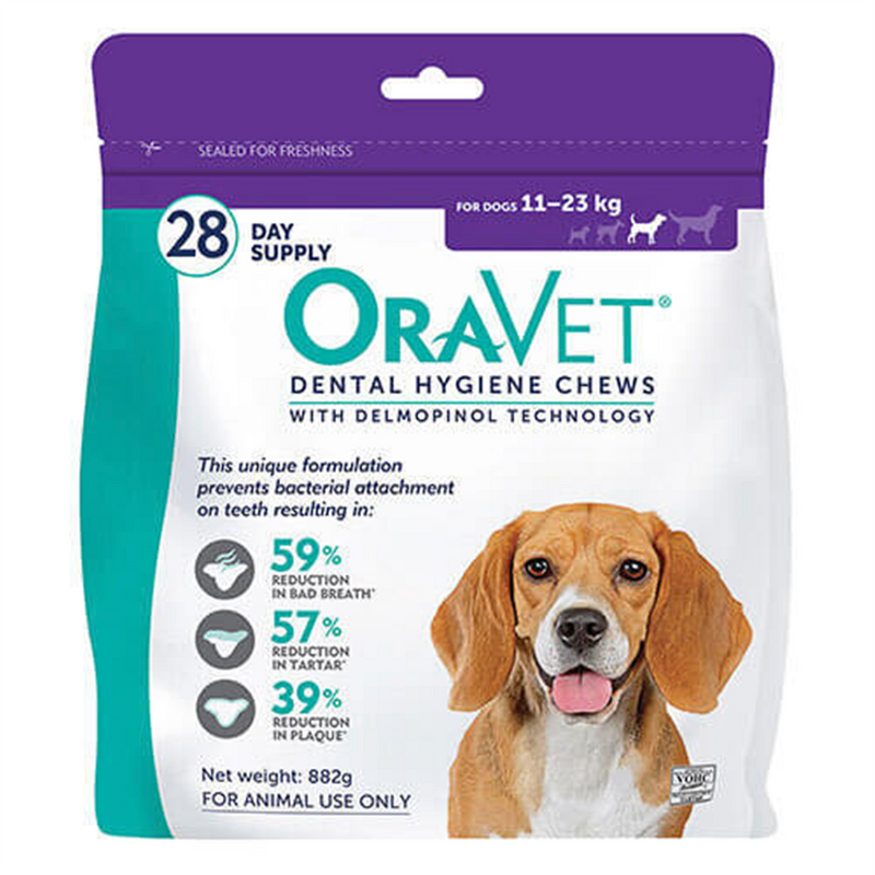 OraVet Dental Hygiene Chews for Medium Dogs 28pk