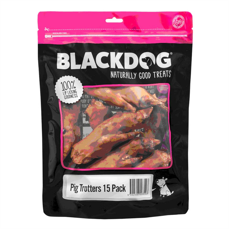 Blackdog Pig Trotter Dog Treats 15pk