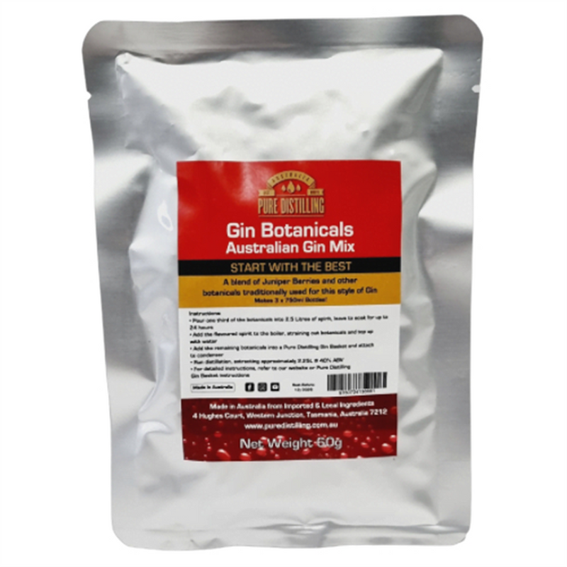 Pure Distilling Base Bontanical Gin Australian 60g