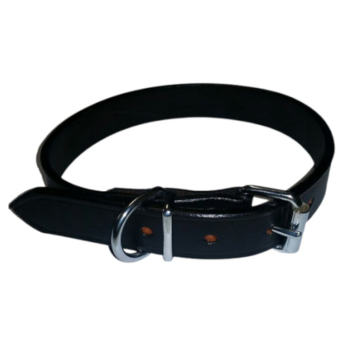 Elite Leather Dog Collar Black