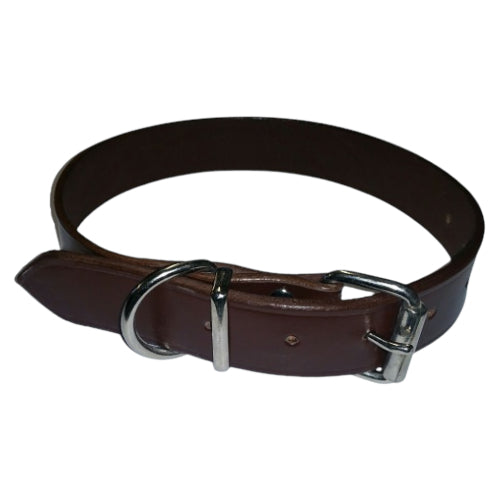 Elite Leather Dog Collar Brown 60cm