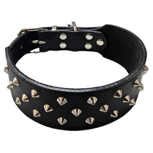 Elite Studded Leather Staffy Dog Collar