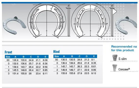 Equilibrium Air Front Side-Clip Horseshoes