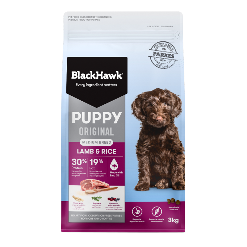 Black Hawk Lamb & Rice Medium Breed Puppy Food