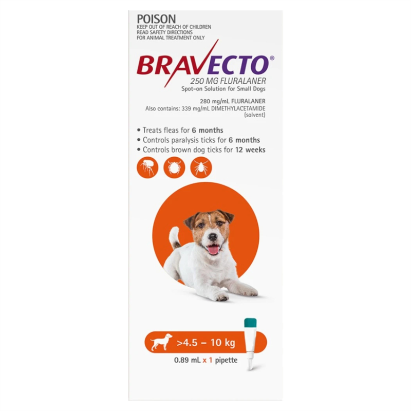 Bravecto Spot On for Dogs 4.5 - 10kg 1pk