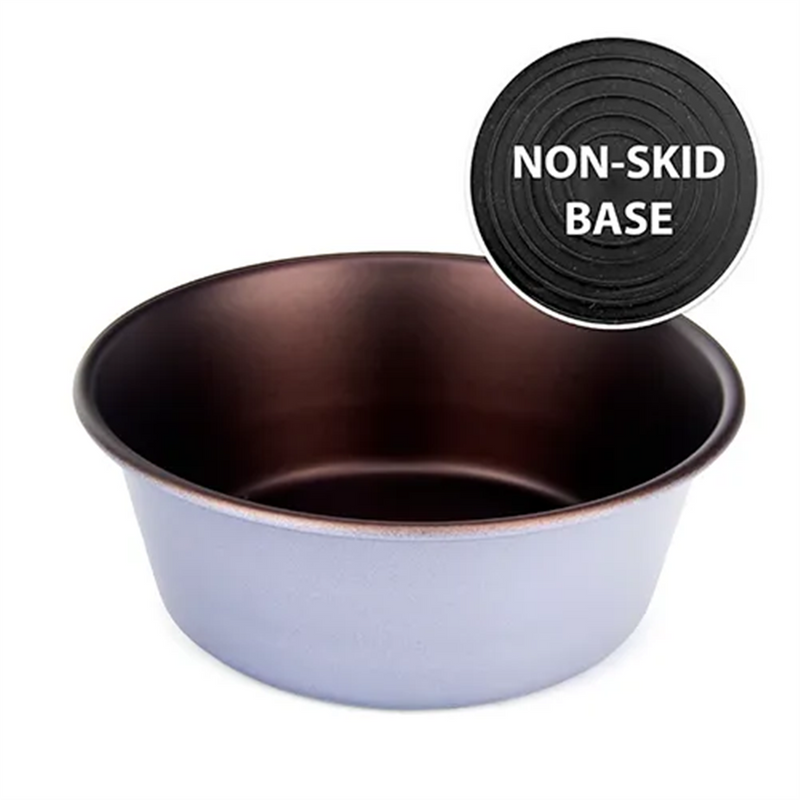 Bainbridge Stainless Steel Non Skid Dog Bowl Grey & Copper