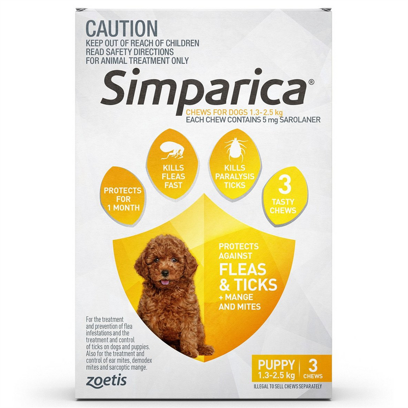 Simparica for Puppies (1.3 - 2.5kg) 3pk