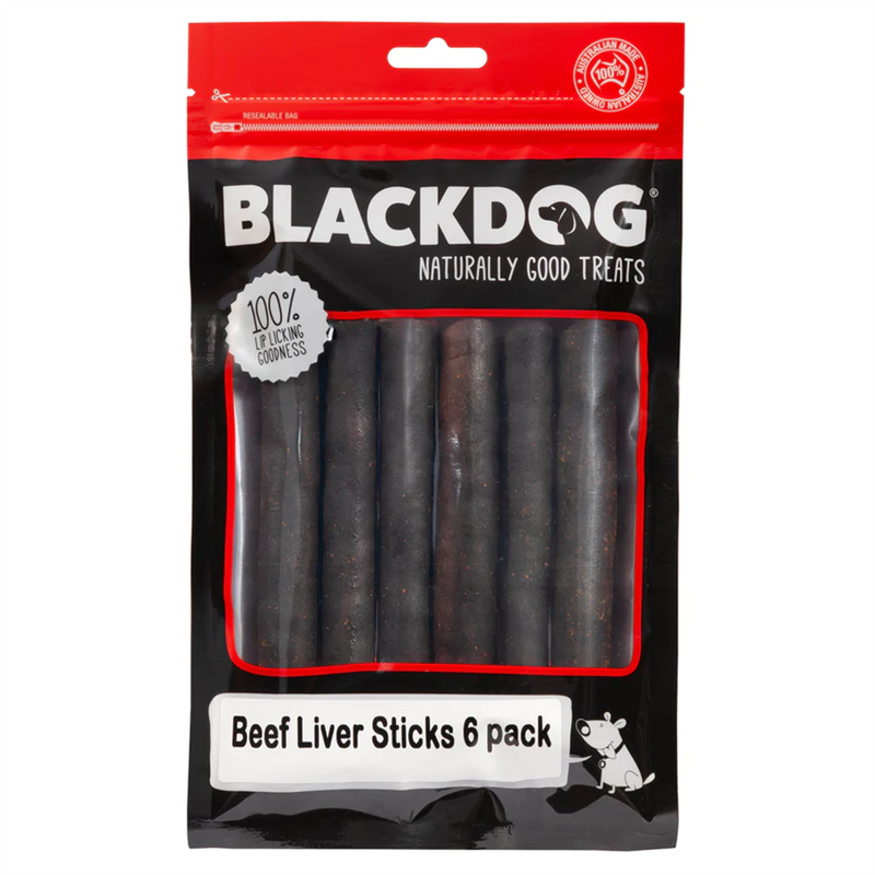 Blackdog Beef Liver Stick Dog Treats 6pk