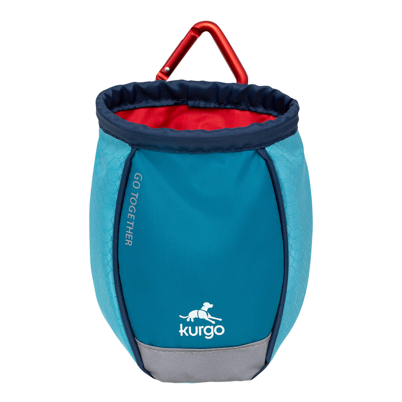 Kurgo Go Stuff It Treat Training Pouch Bag Coastal Blue For Dogs