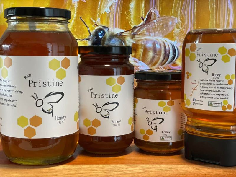 Pristine Honey Glass Jar