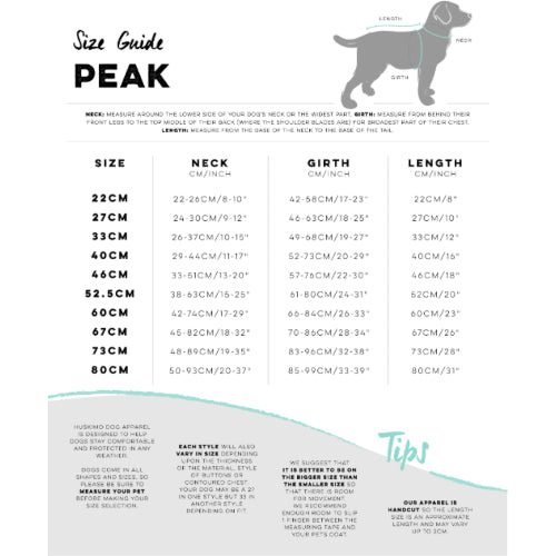 Huskimo Peak Dog Raincoat Fjord Blue