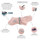 Huskimo Peak Dog Raincoat Dusty Pink