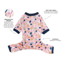 Huskimo Pyjamas Pink Spots Dog Coat