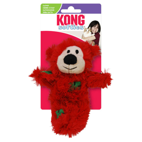 KONG Softies Pajama Bear Cat Toy