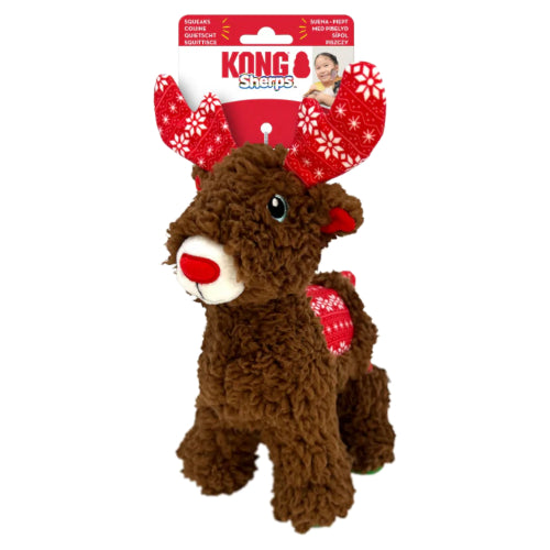 KONG Sherps Holiday Reindeer Dog Toy