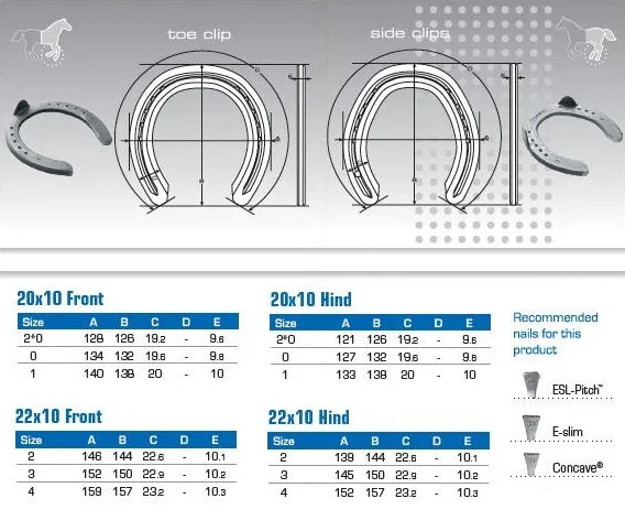 LiBero Concave 10mm Hind Side-Clip Horseshoes