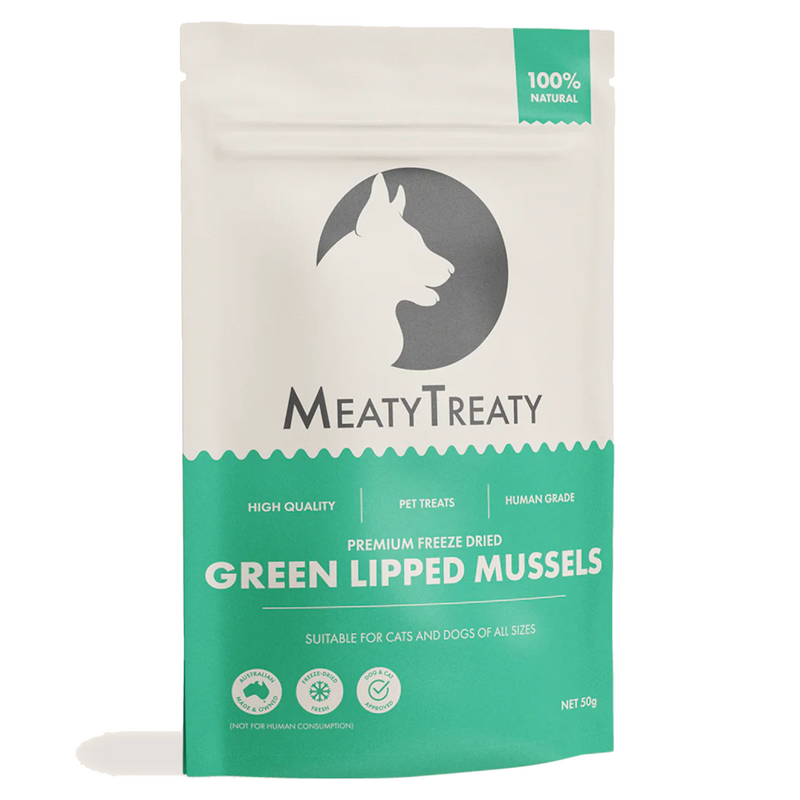 MeatyTreaty Freeze Dried Green Lipped Mussel Dog Treats