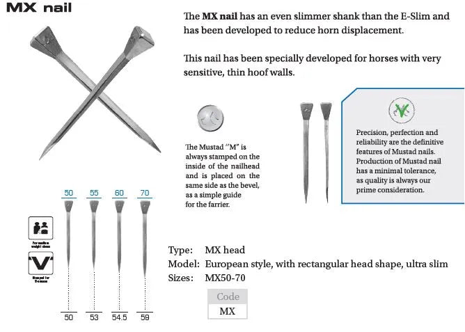 Mustad MX Horseshoe Nails