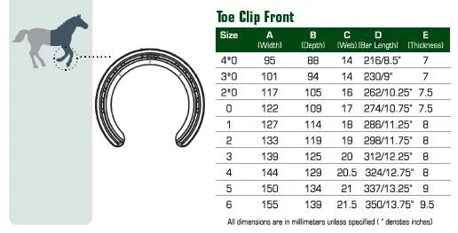 New Zealand Concave Front Toe-Clip Horseshoes