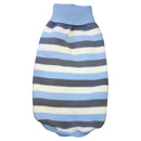 Pet One KomfyKnit Dog Coat Blue Stripe