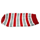 Pet One KomfyKnit Dog Coat Red/Grey Stripe 50cm