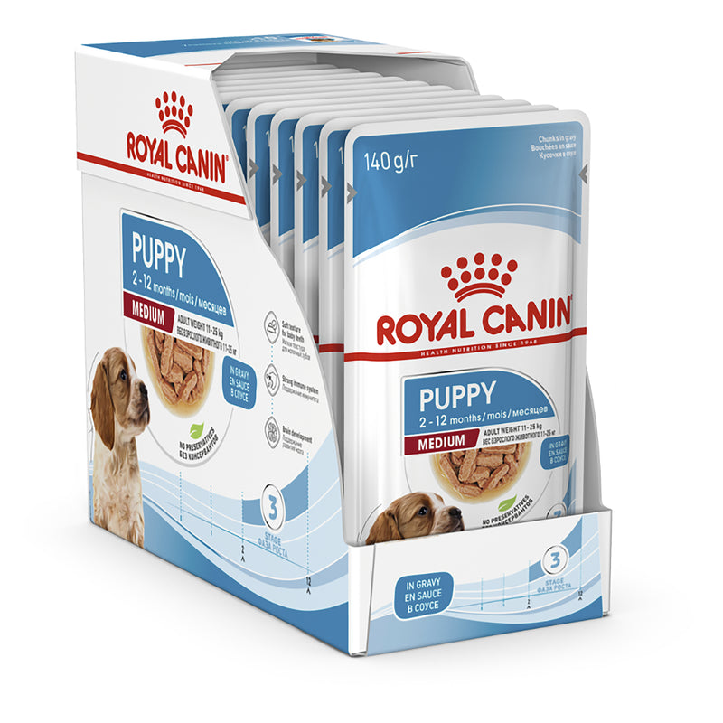 Royal Canin Medium Gravy Puppy Food 140g