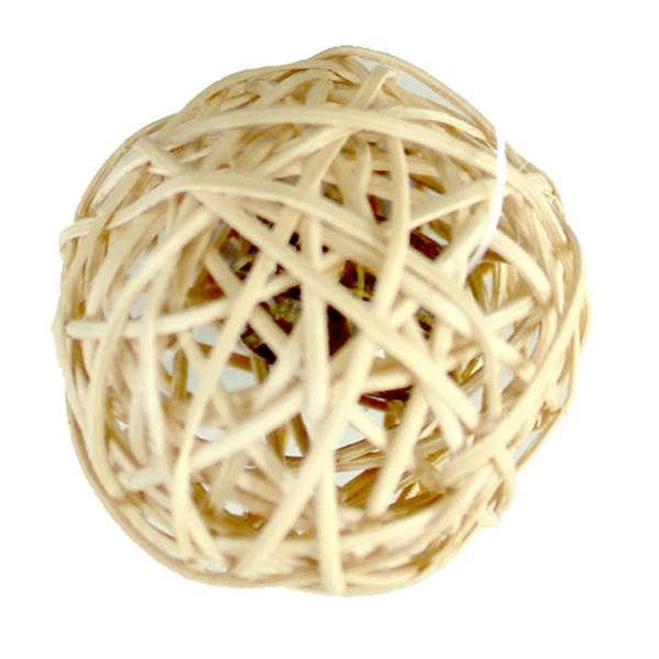 Trixie Wicker Ball with Bell Small Pet Toy