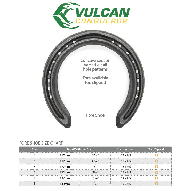 Vulcan Conqueror Front Toe-Clip Horseshoes