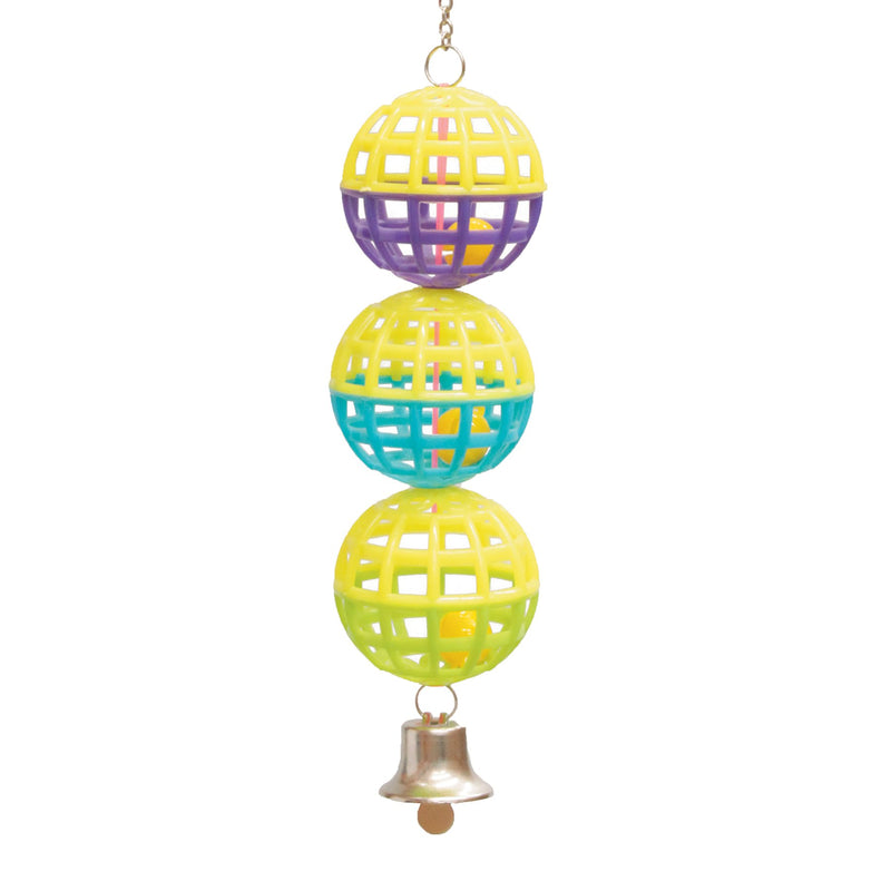 Kazoo Triple Cage Ball with Bell Bird Toy
