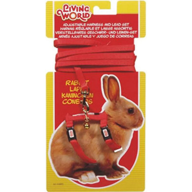 Living World Rabbit Harness and Lead Set Red