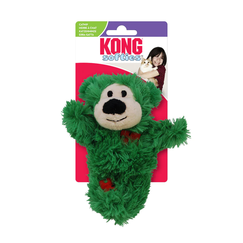 KONG Holiday Softies Pajama Bear Cat Toy