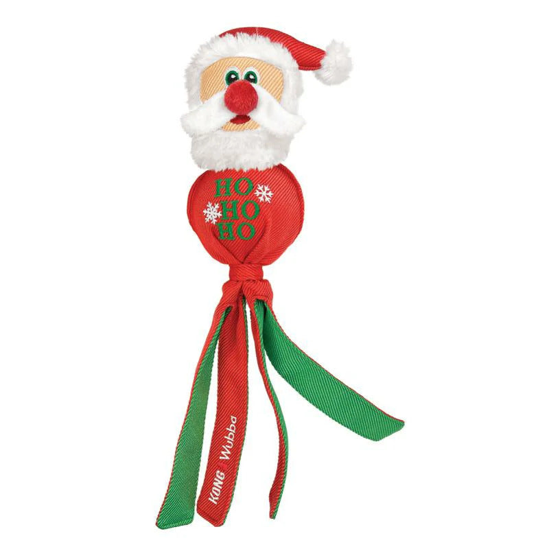 KONG Holiday Wubba Santa Reindeer Dog Toy