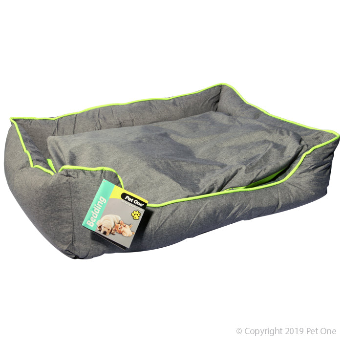 Pet One Lounger Summer Style Dog Bed Grey