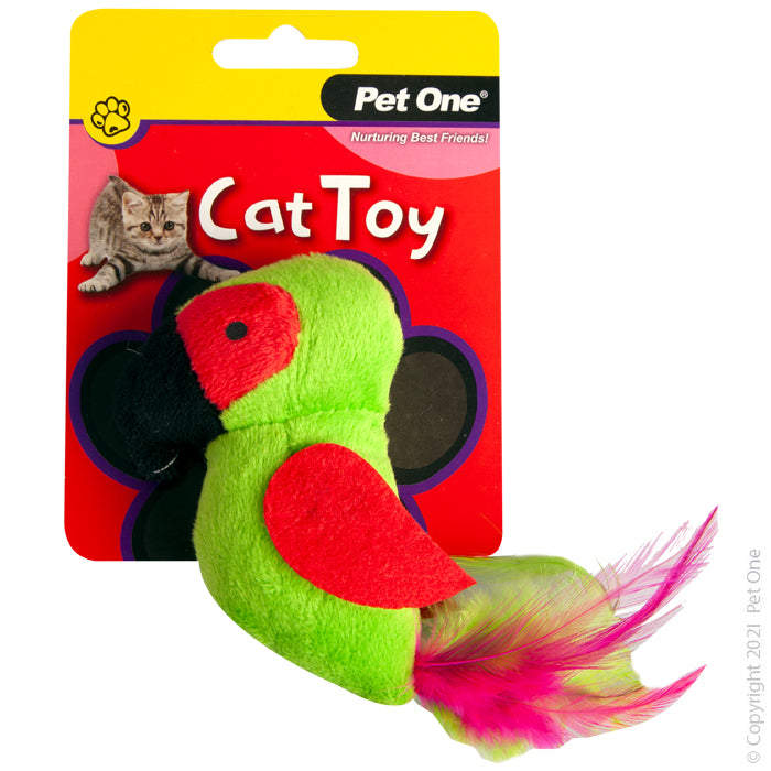 Pet One Green Parrot Cat Toy