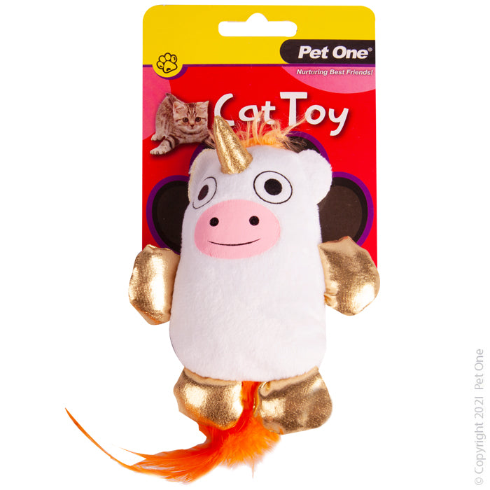 Pet One Moonicorn with Feathers Cat Toy