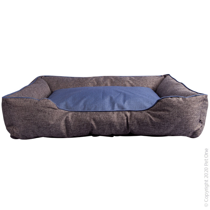 Pet One Eco Lounger Dog Bed Blue Grey