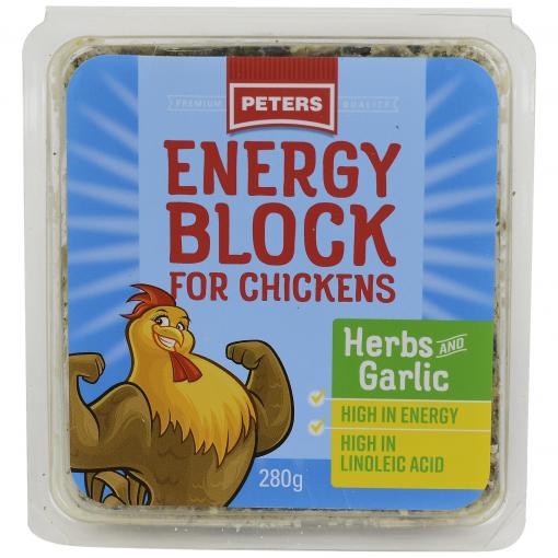 Peters Energy Block for Chickens with Herbs & Garlic 280g