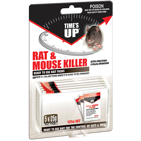 Brunnings Times Up Rat And Mouse Killer - Raymonds Warehouse
