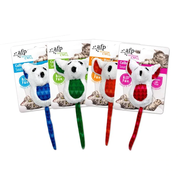 All For Paws Modern Culbuto Mouse Cat Toy Assorted Colours