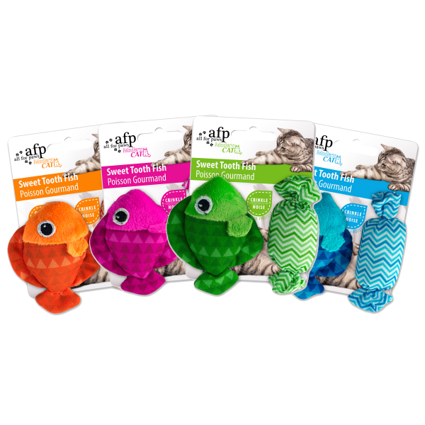 All For Paws Modern Cat Toy Sweet Tooth Fish
