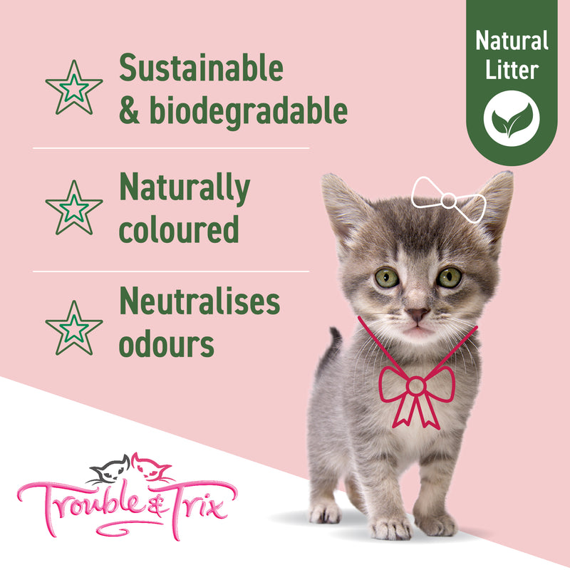 Trouble & Trix Natural Clumping Cherry Blossum Scent Cat Litter
